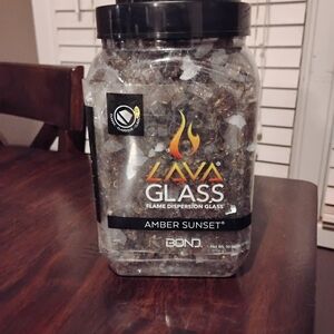 Lava Glass Amber Sunset by